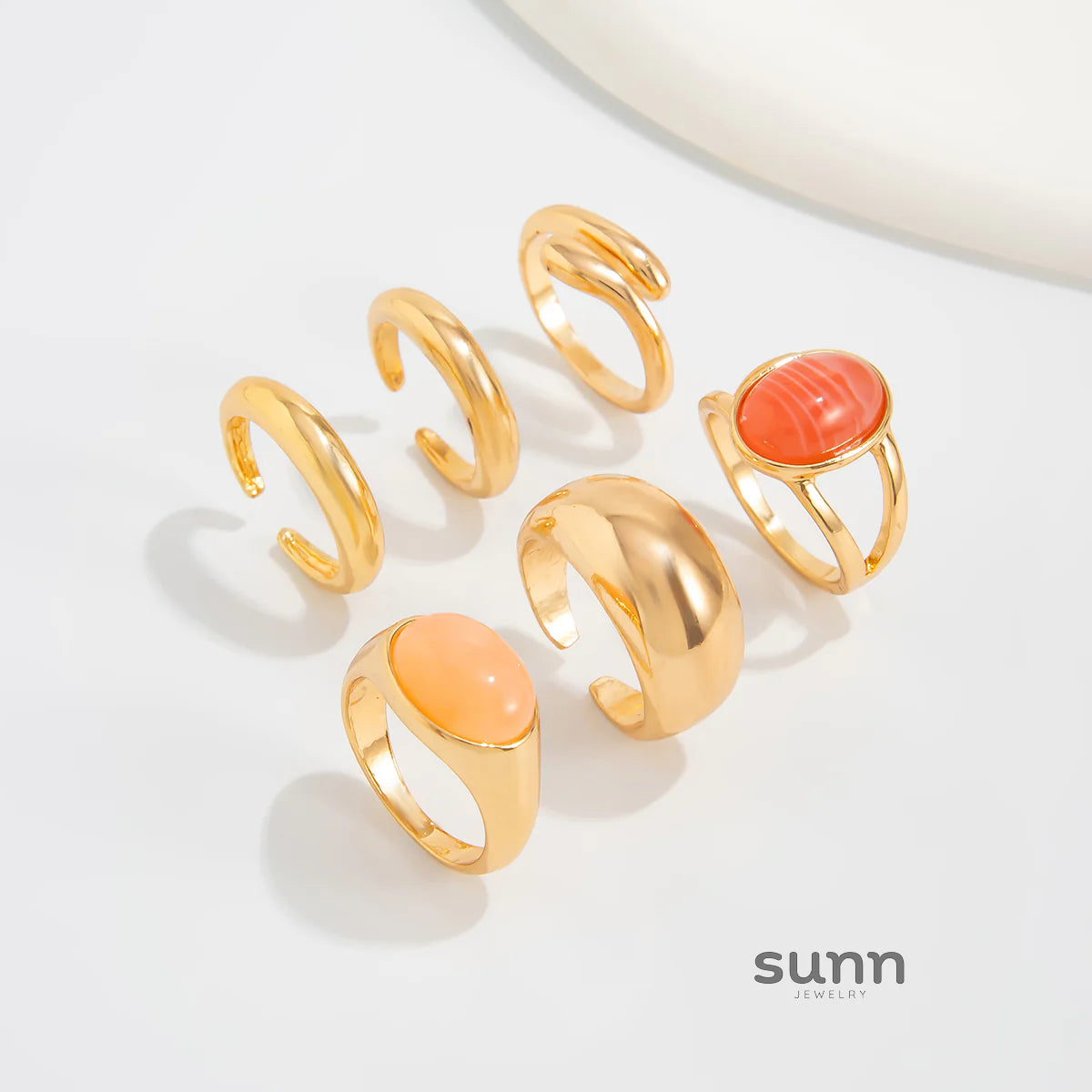 Melisa Open Gemstone Ring Set