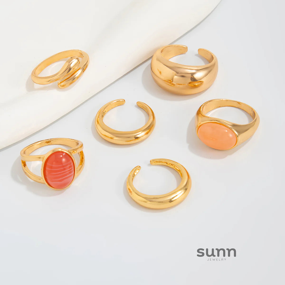 Melisa Open Gemstone Ring Set