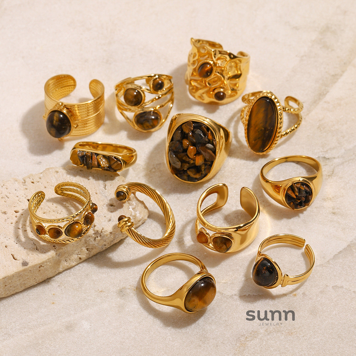 Melissa Elegant Tiger Eye Ring [AG1E69ZM]