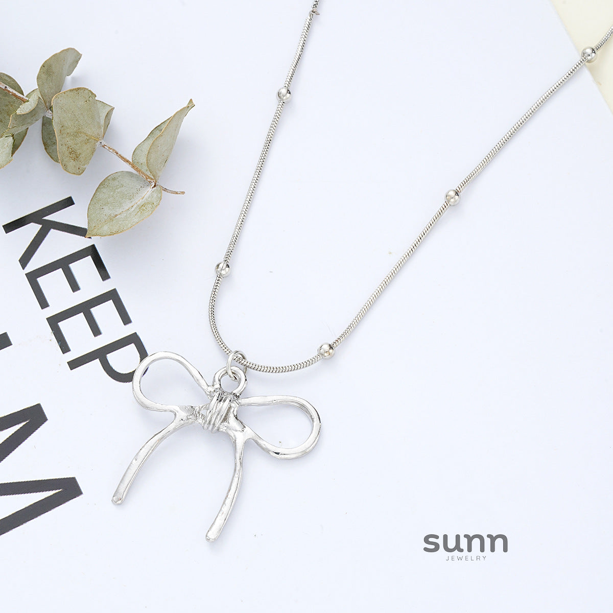 Melodie Delicate Bow Necklace [FVFM0GQV]