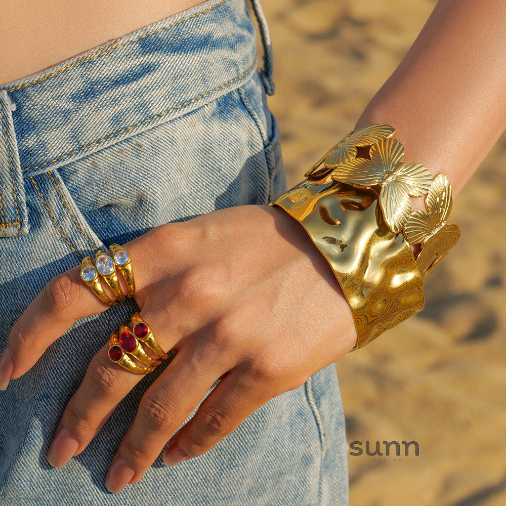 Melonie Irregular Gold Bangle [KUGWPX1X]