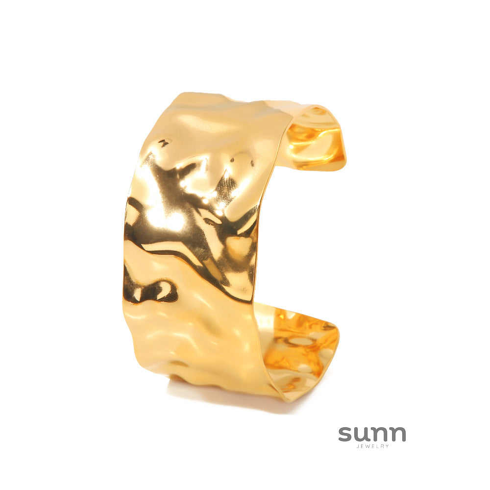 Melonie Irregular Gold Bangle [EAEPLU9L]
