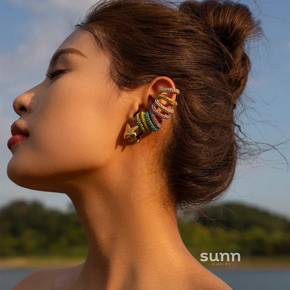 Melony Serpent Diamond Earring Set [CVHBKRQV]