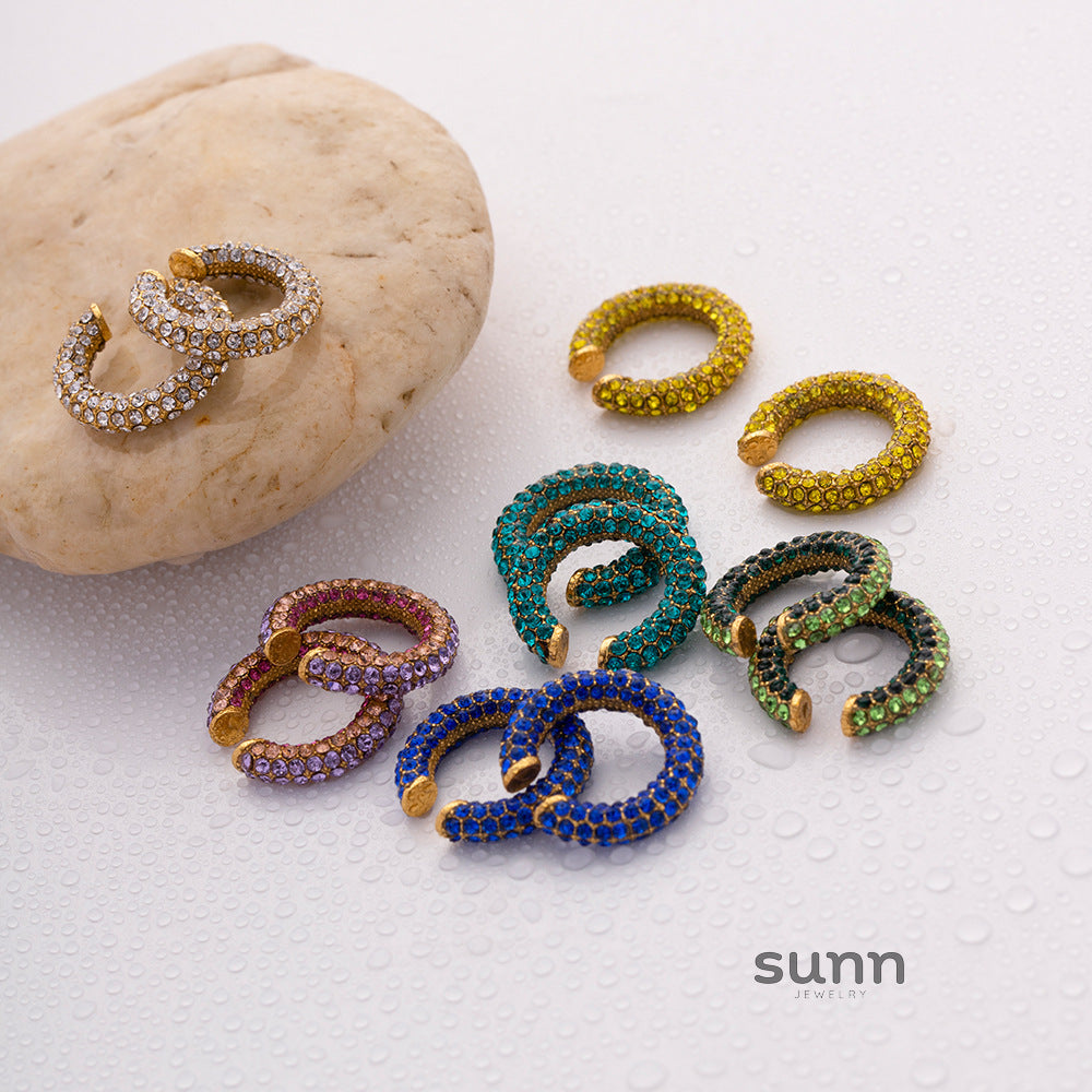 Melony Serpent Diamond Earring Set [6795Q03J]