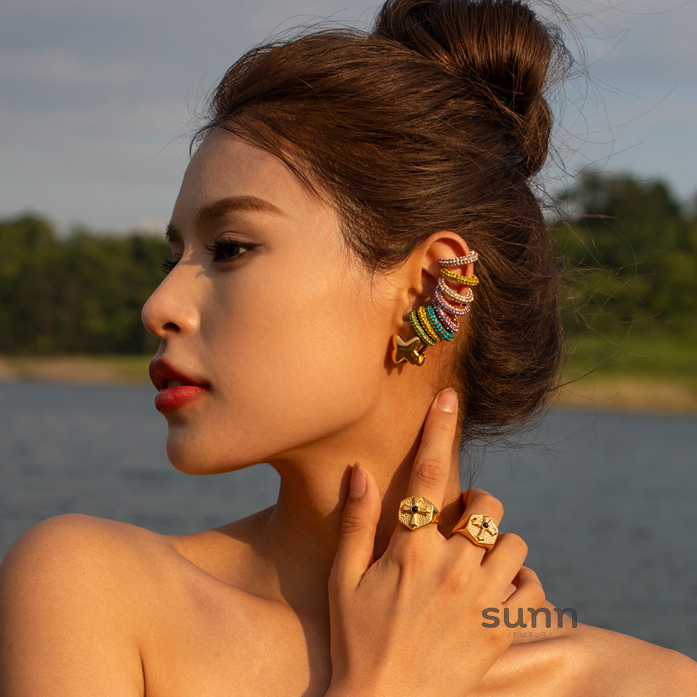 Melony Serpent Diamond Earring Set [2NZUX0V7]