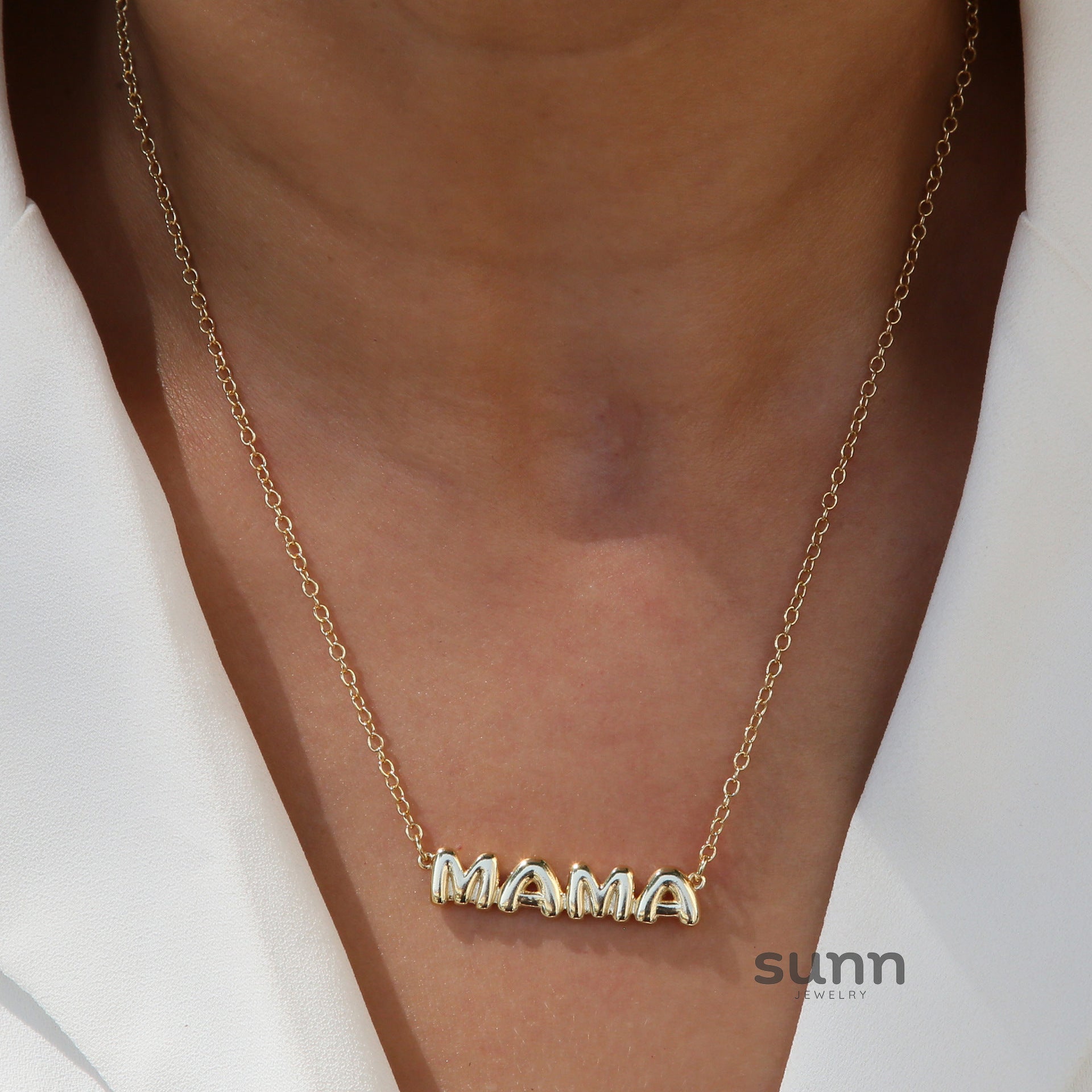 Mercedez Bubble LOVE XOXO Necklace [PMMZT6FB]