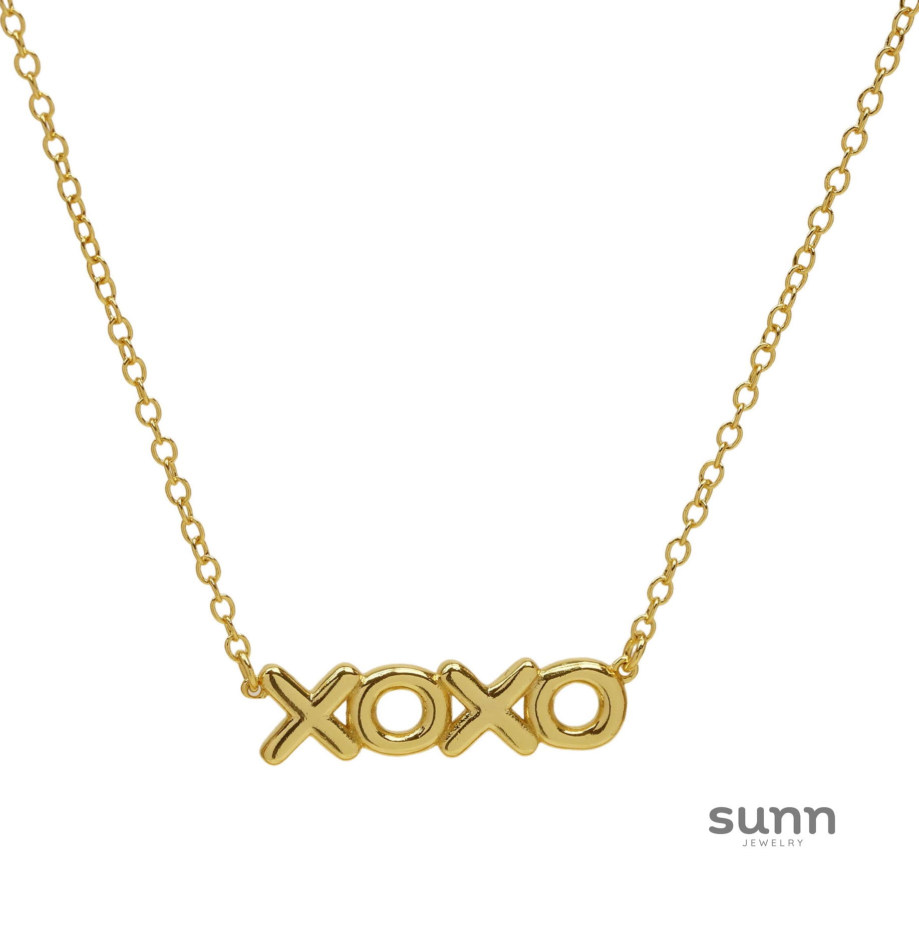 Mercedez Bubble LOVE XOXO Necklace [SET4NAY8]