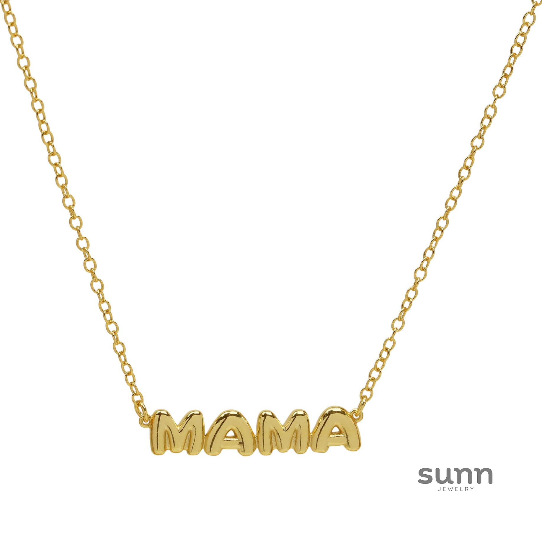 Mercedez Bubble LOVE XOXO Necklace [1F5C44CT]