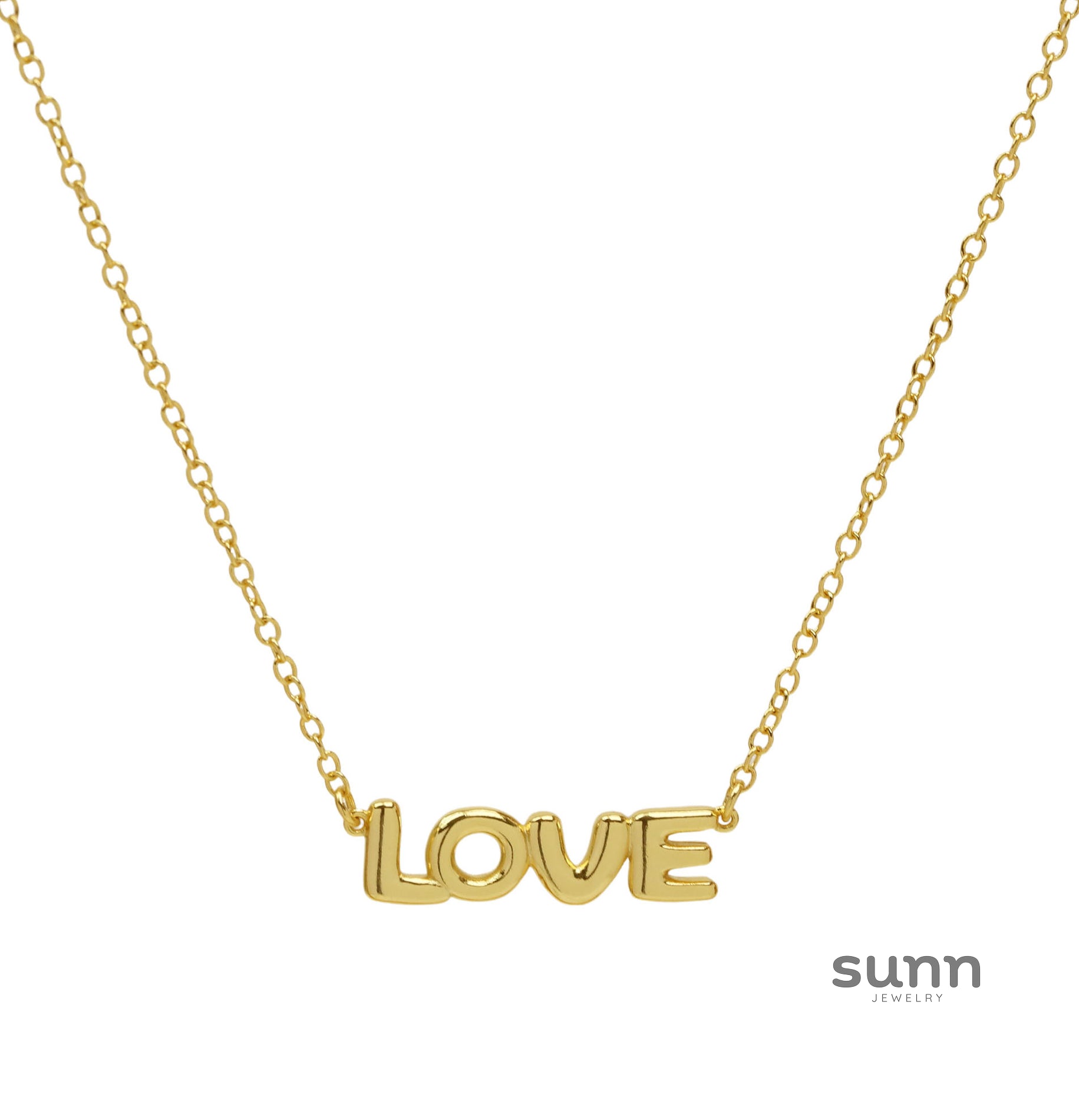 Mercedez Bubble LOVE XOXO Necklace [0HH6E1A1]