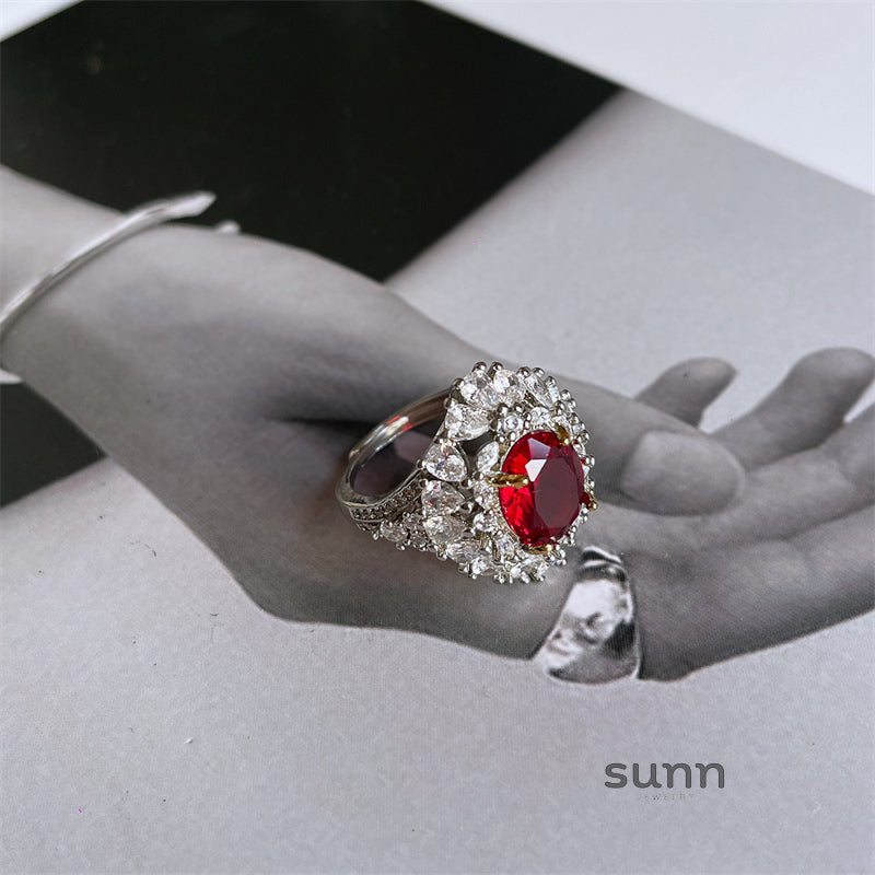 Mercedez Ruby Open Ring [39I589T0]