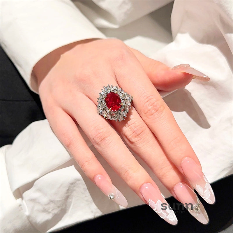 Mercedez Ruby Open Ring [5VJ82POG]