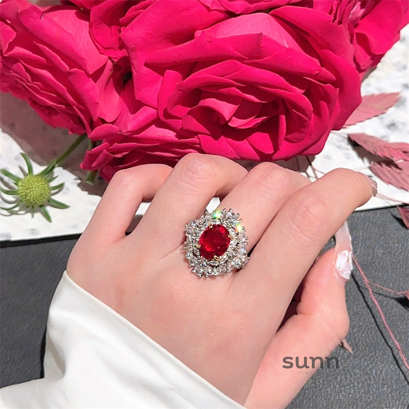 Mercedez Ruby Open Ring [0N1PR393]