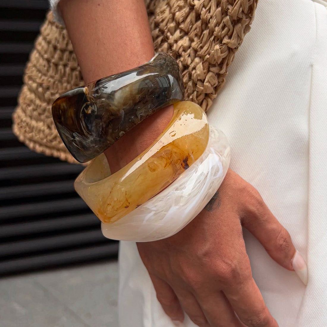 Merci Irregular Resin Bracelet Set [0L1H5166]