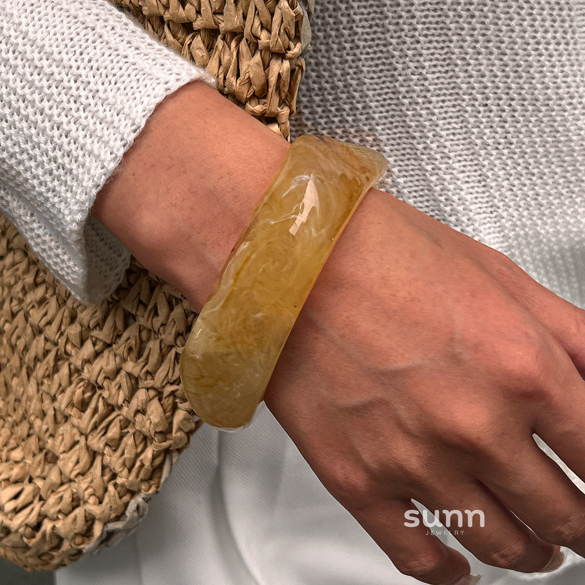 Merci Irregular Resin Bracelet Set [TP014X9D]