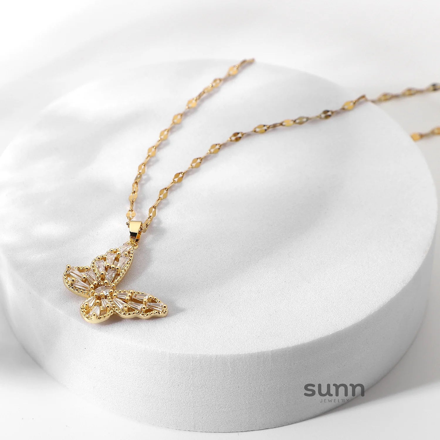 Meredith Crystal Butterfly Necklace