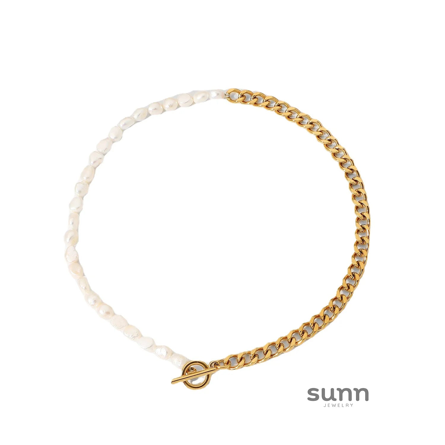 Merida Toggle Pearl Chain Necklace