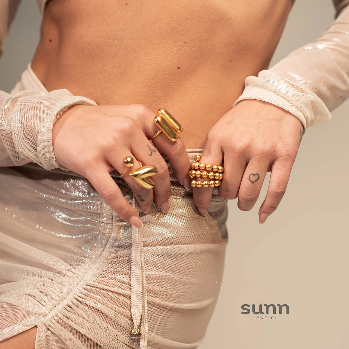 Merritt Sculptural Open Ring [L01AMAU2]