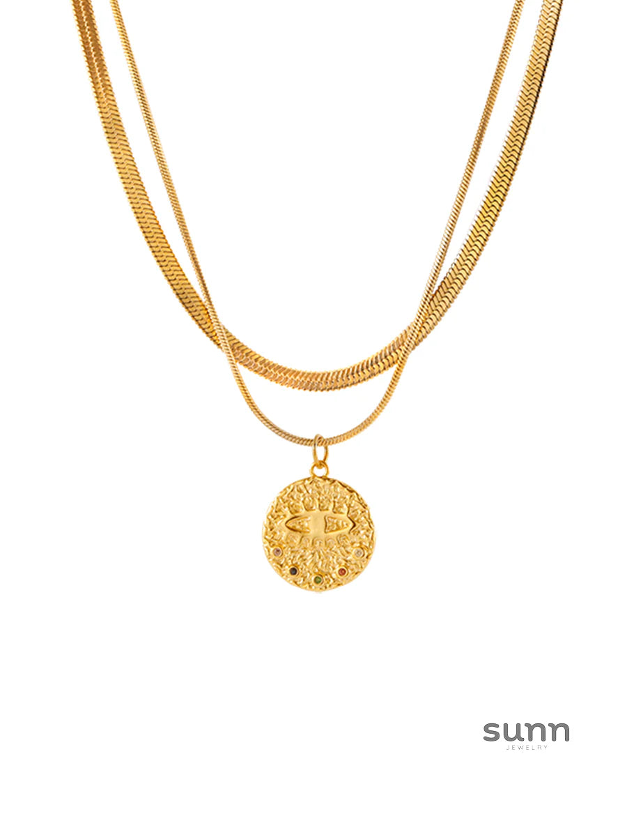 Meryem Evil Eye Layered Necklace