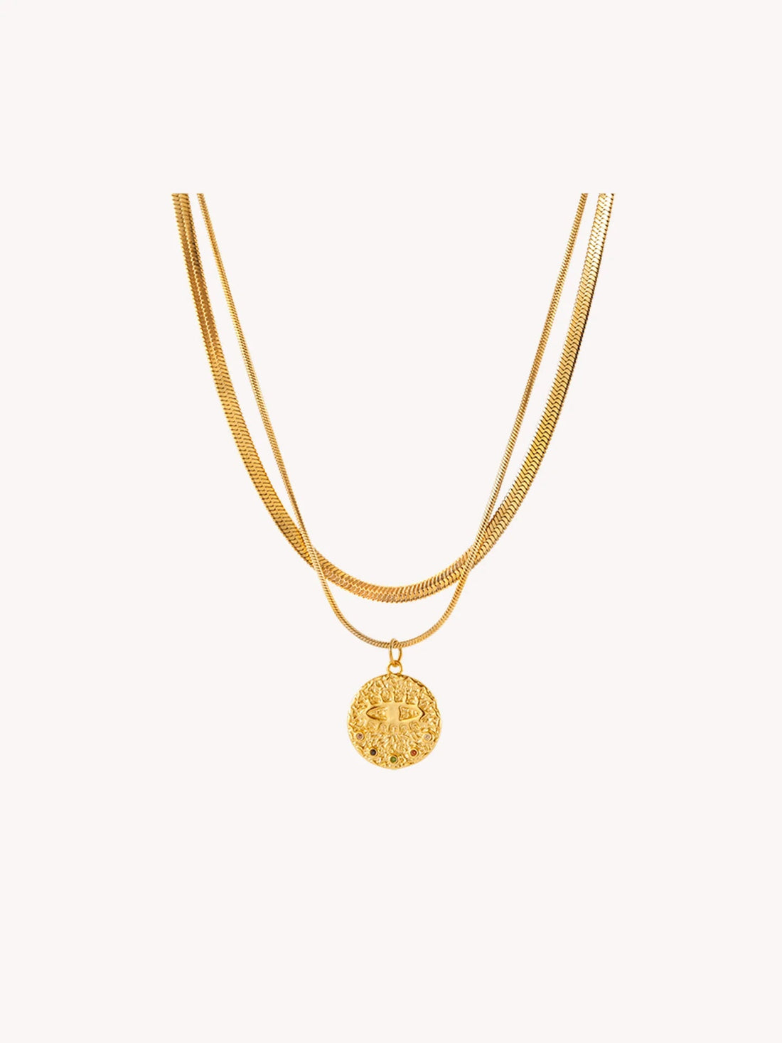 Meryem Evil Eye Layered Necklace