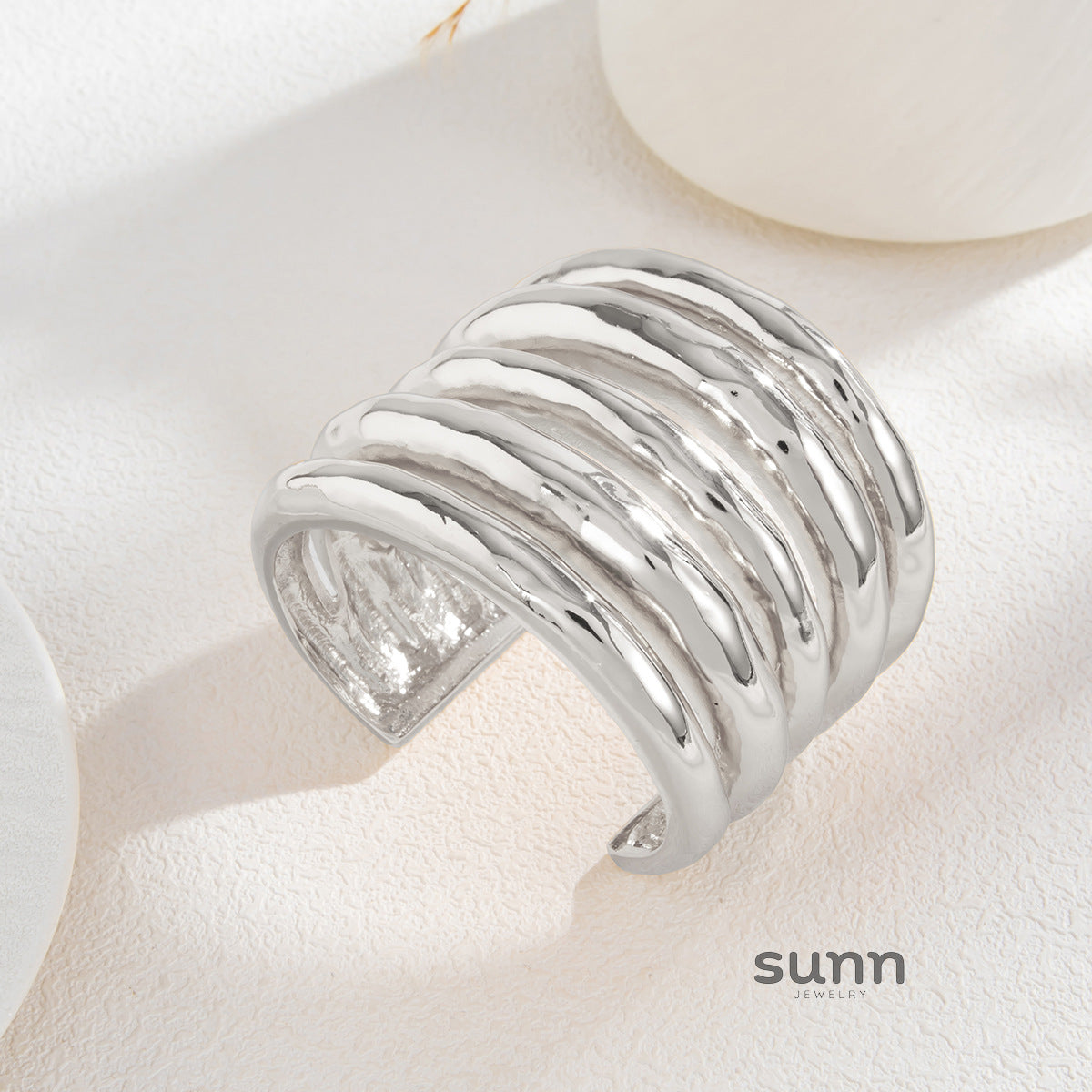 Meryem Irregular Geometric Bangle Set [R58036ET]
