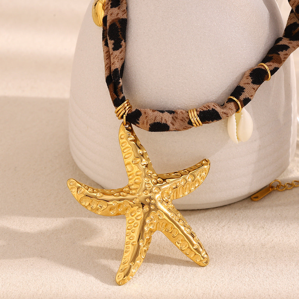Messiah Gilded Starfish Necklace [DGH2X3WT]