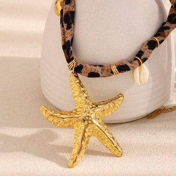 Messiah Gilded Starfish Necklace [DGH2X3WT]