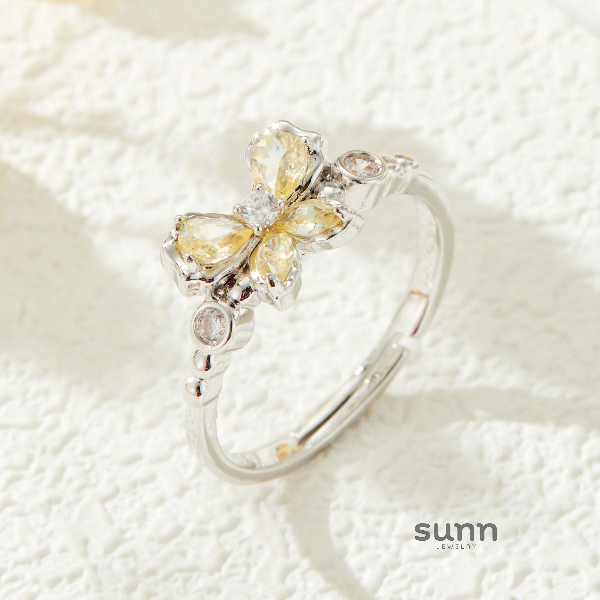 Miabella Butterfly Zircon Ring [N9F9MXB9]