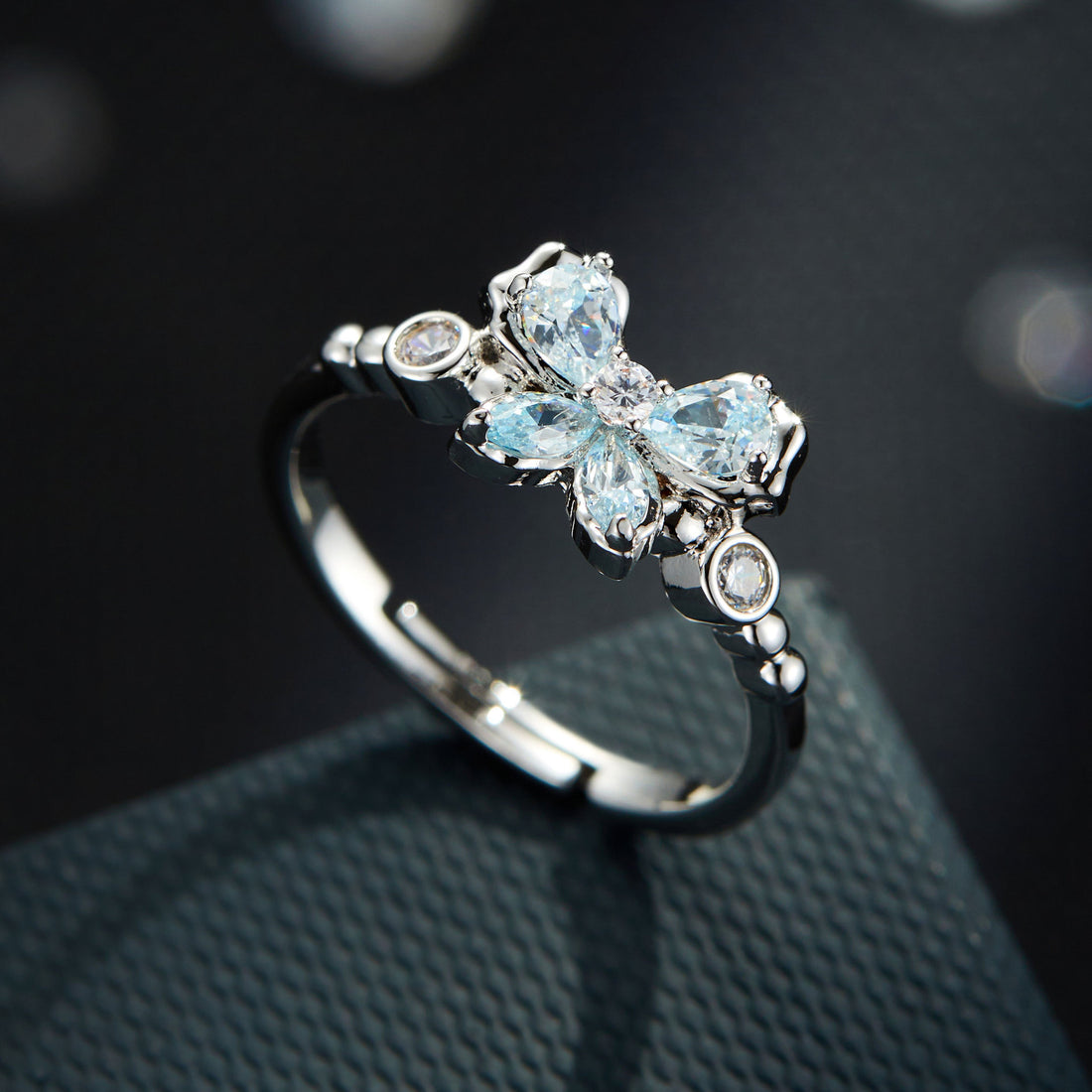 Miabella Butterfly Zircon Ring [XXDX5ADI]