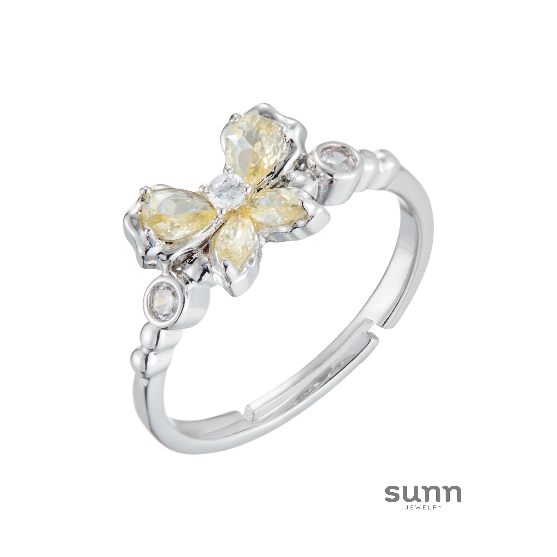 Miabella Butterfly Zircon Ring [RI8BZ7K1]