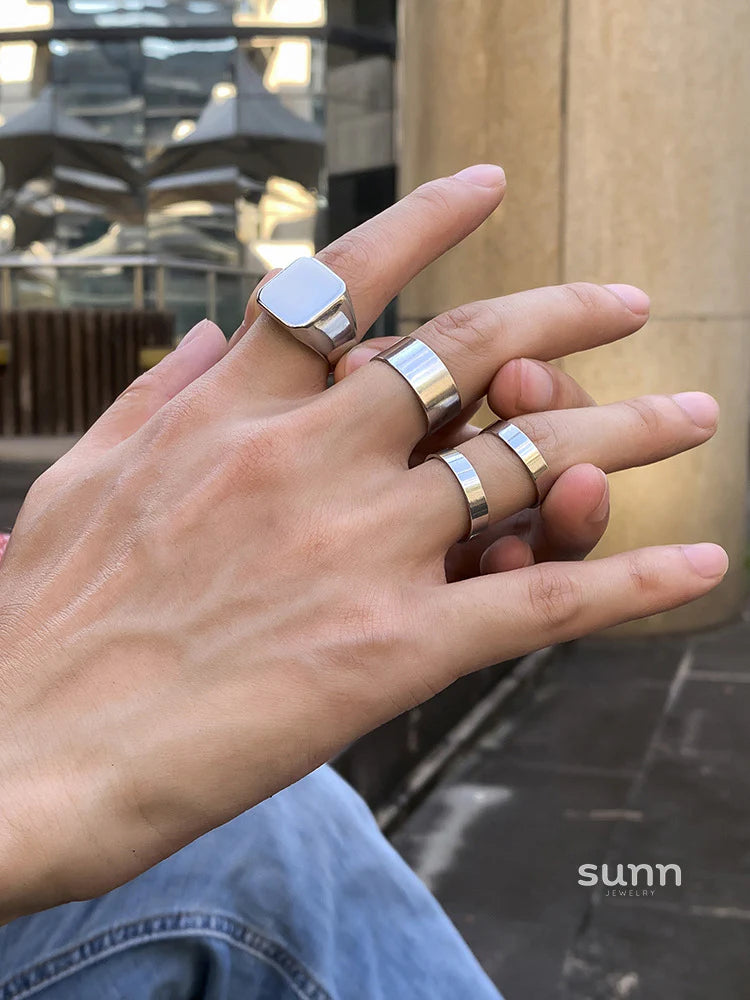 Miah Modern Men's Ring Set