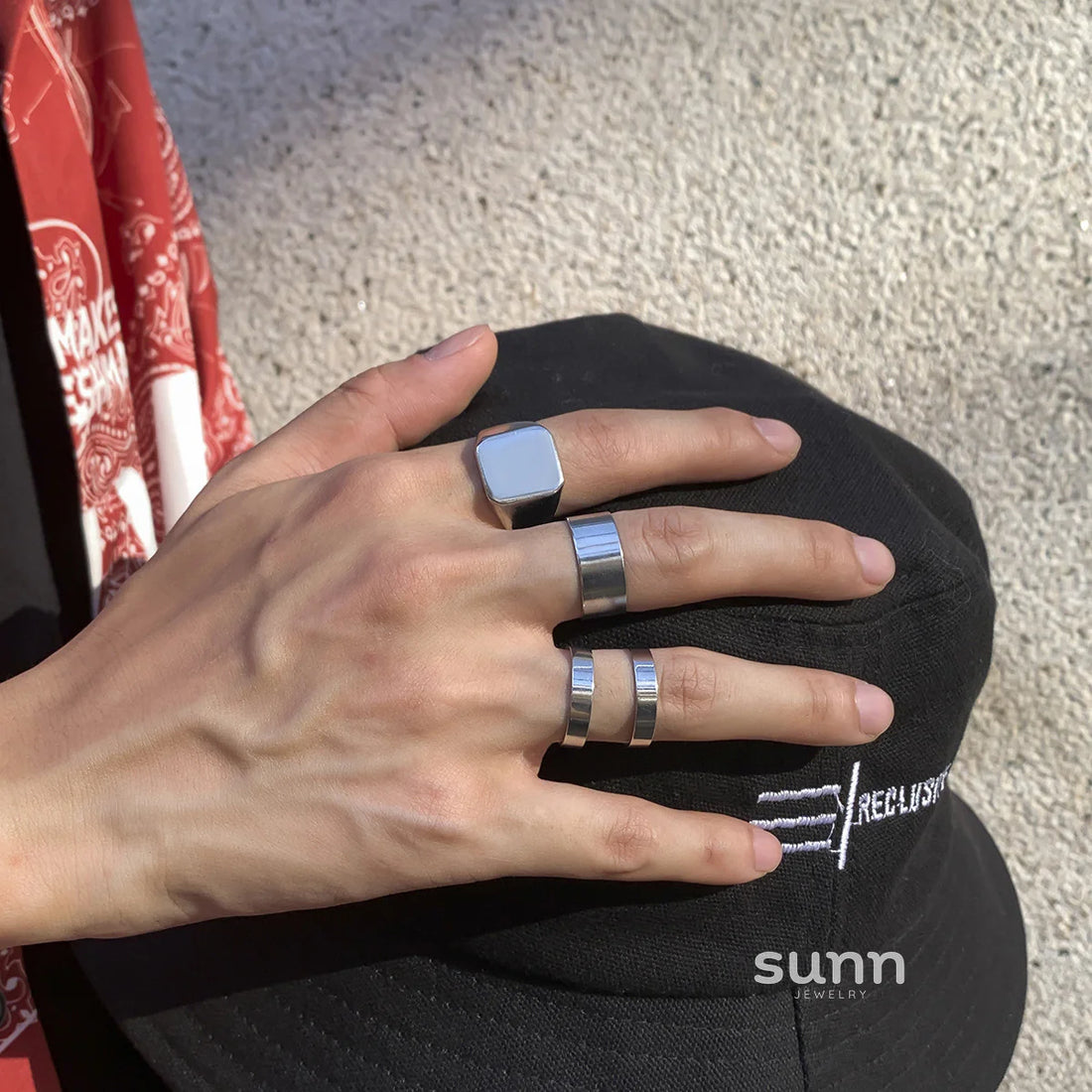 Miah Modern Men's Ring Set