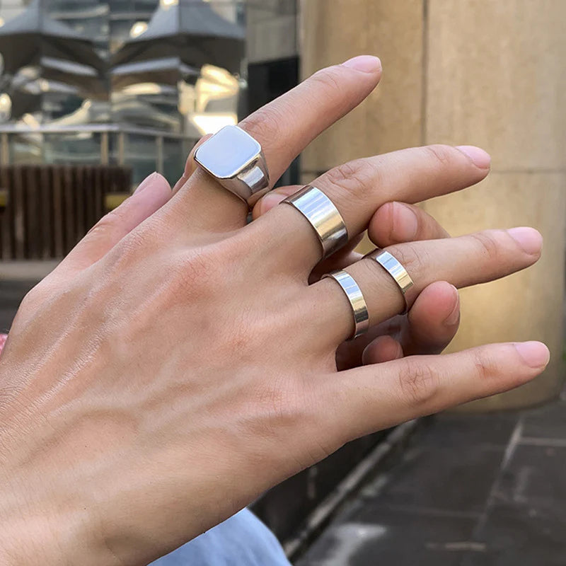 Miah Modern Men's Ring Set