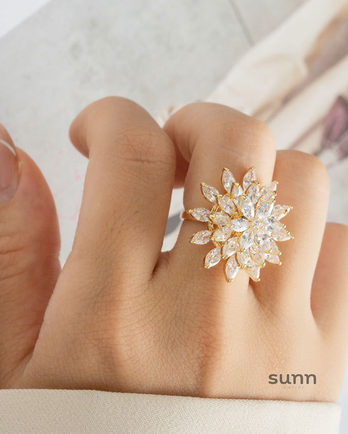 Micaela Spinning Snowflake Ring [SFFZT1UJ]