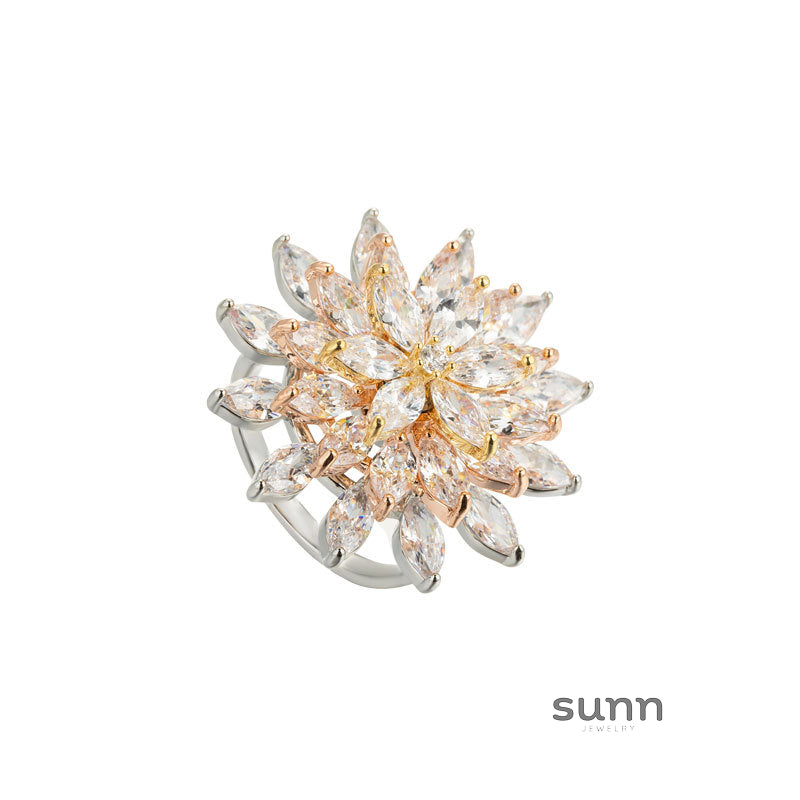 Micaela Spinning Snowflake Ring [21GYQYJM]