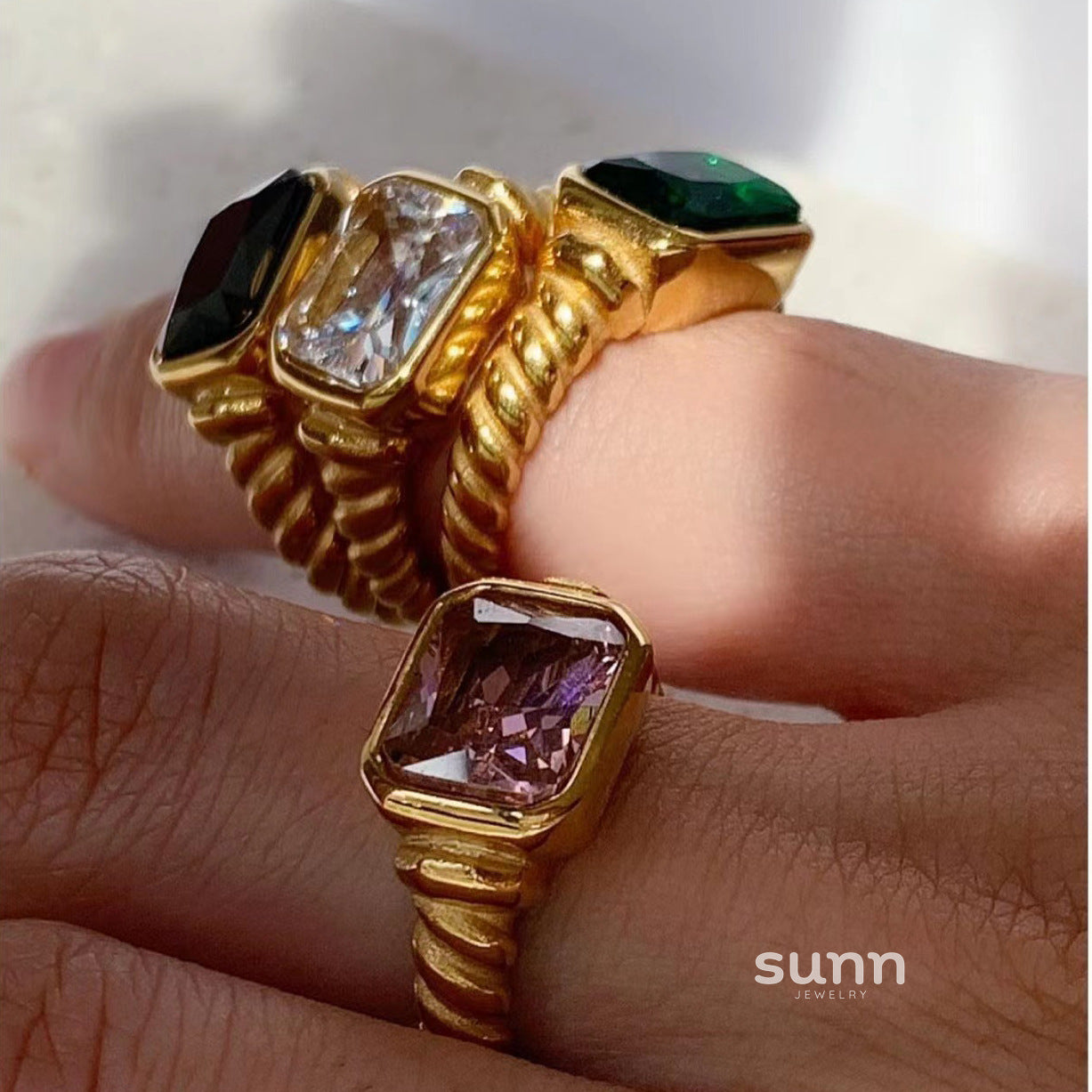 Micaela Zircon Open Ring [FBY0NE9H]