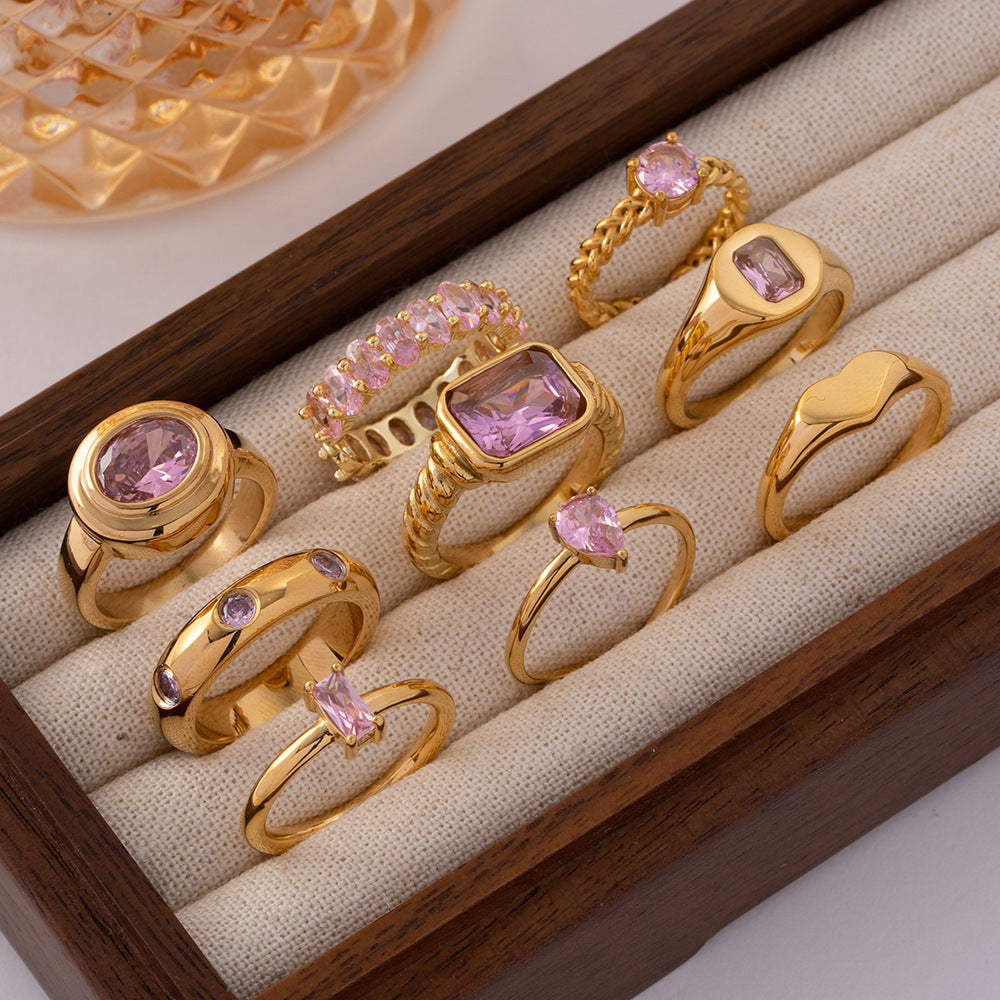 Micaela Zircon Open Ring [99RHZXQE]