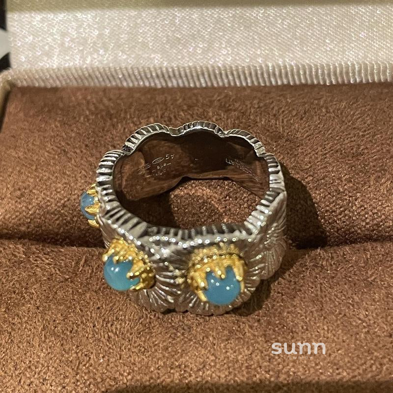 Micah Sapphire Daisy Ring [MJ4D7FT6]
