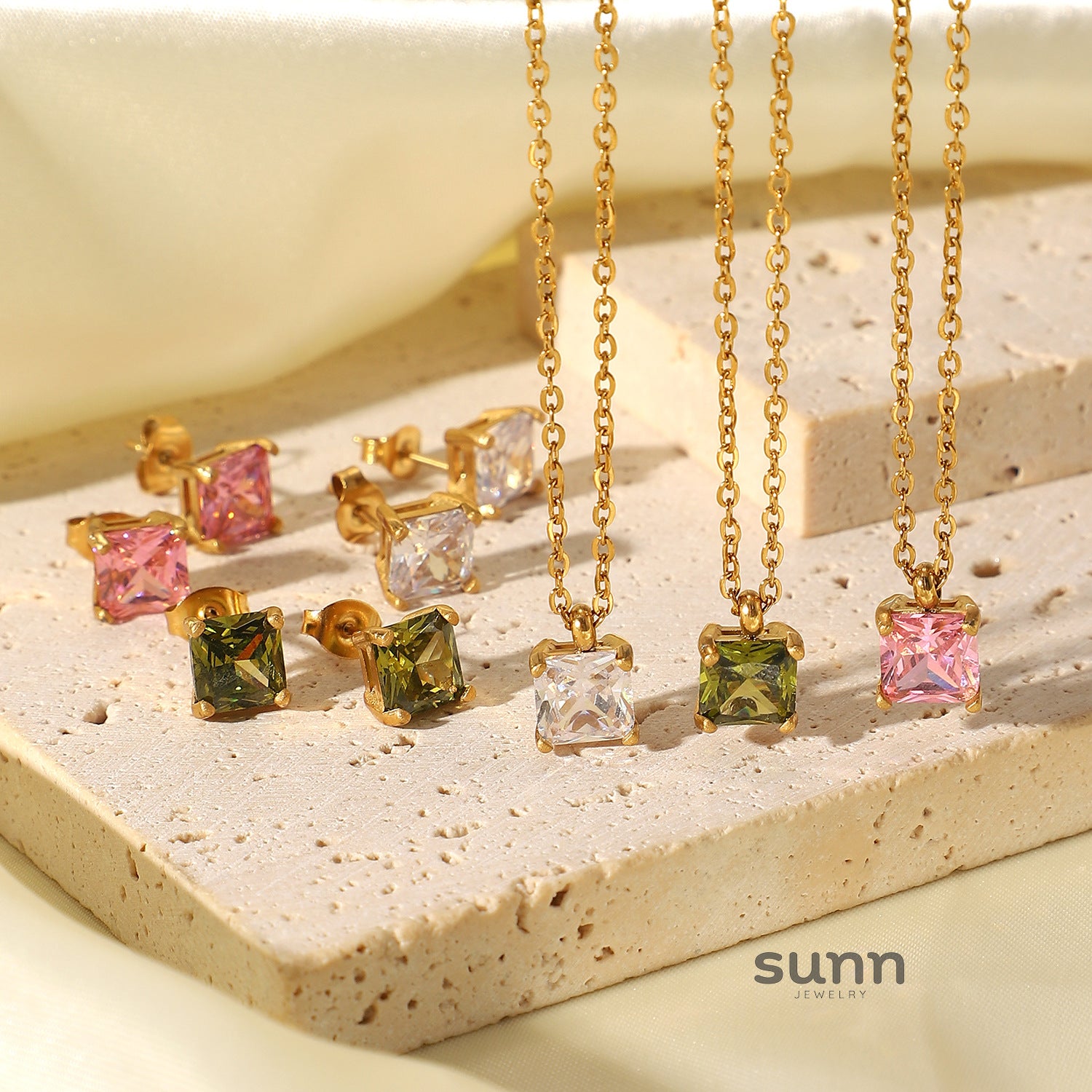 Micaiah Exquisite Square Zircon Earrings [7ZQFAE8J]