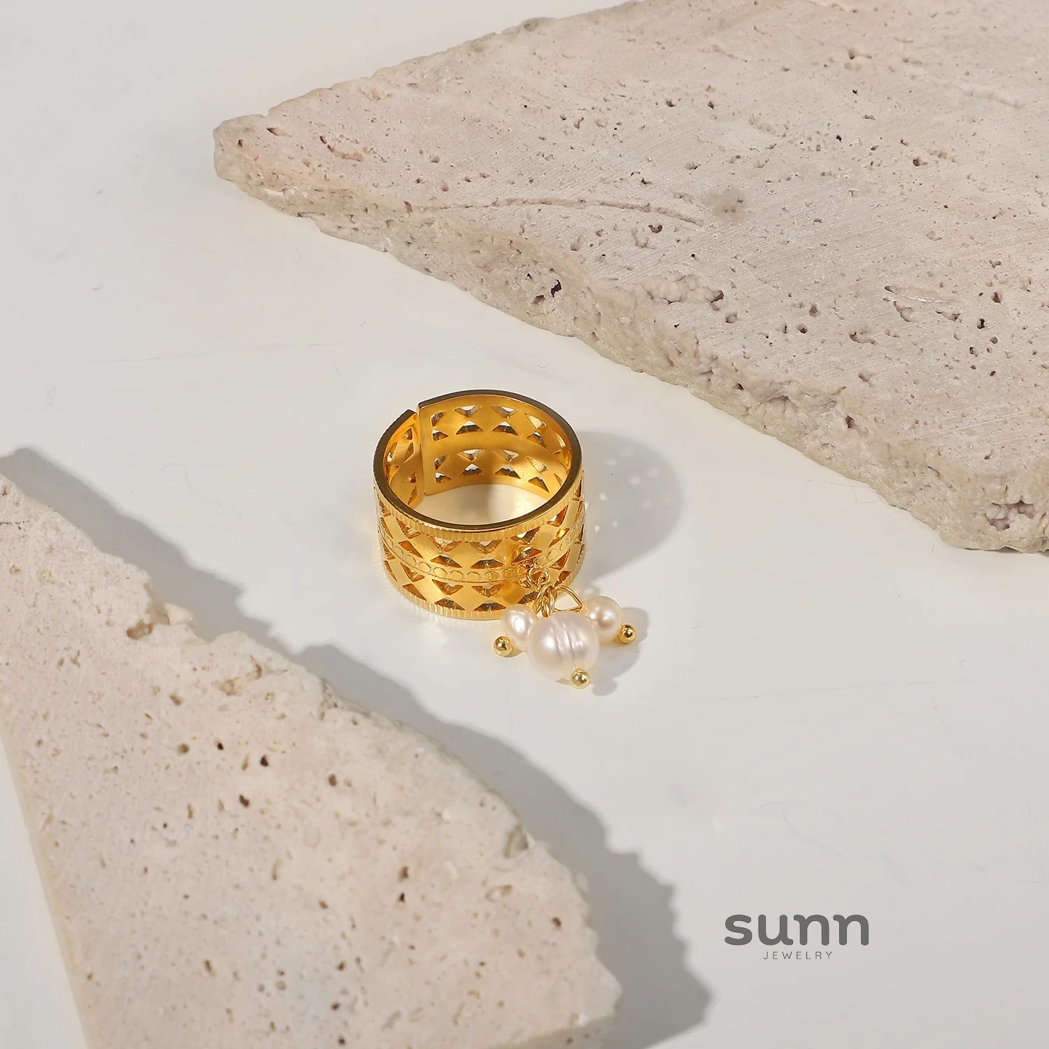 Michaella Delicate Gold Charm Ring