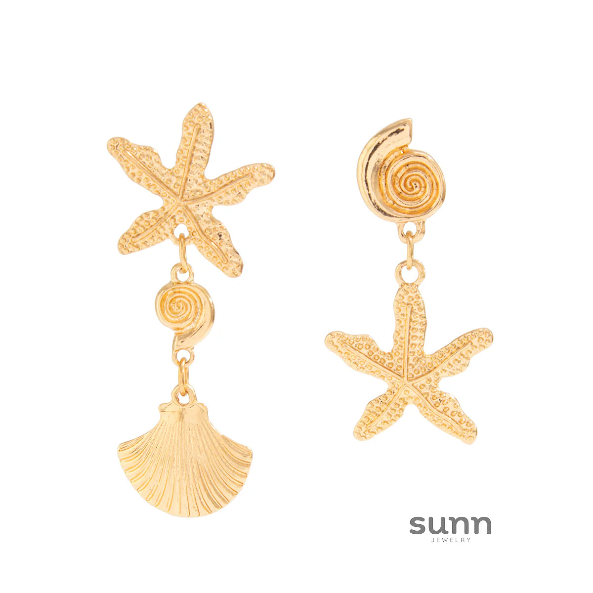 Michaella Scallop Starfish Earrings