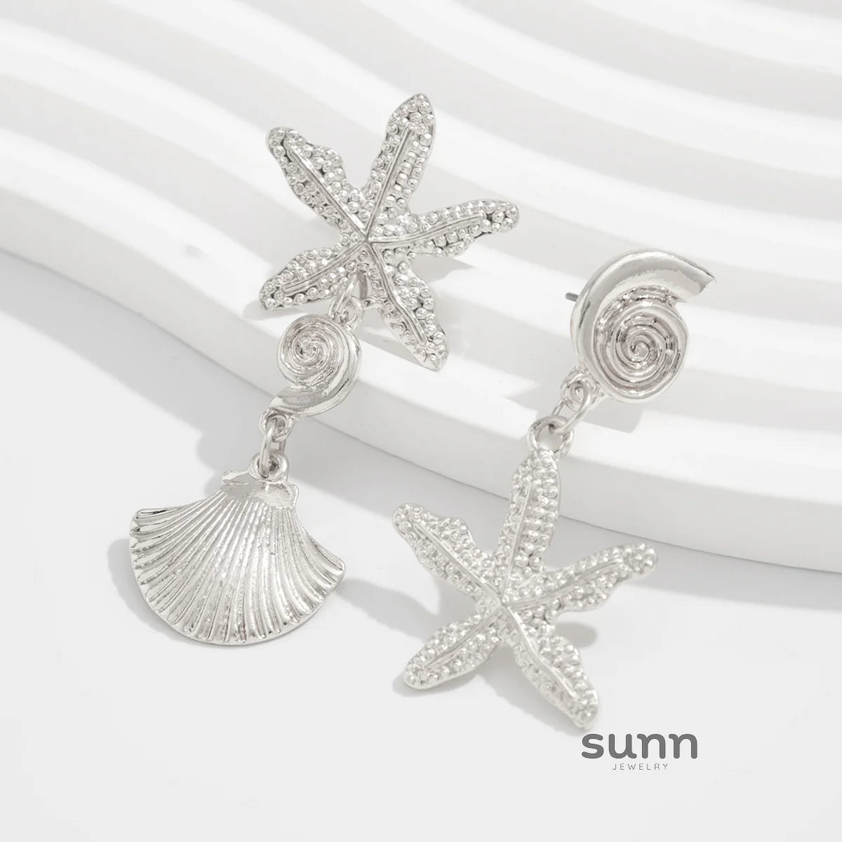 Michaella Scallop Starfish Earrings