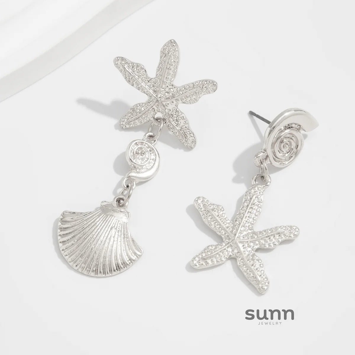 Michaella Scallop Starfish Earrings