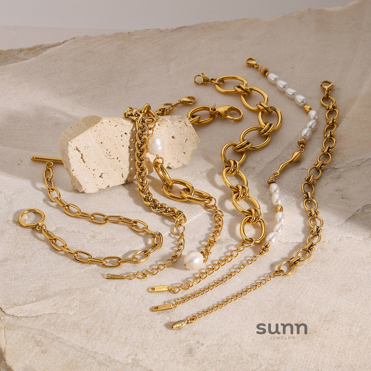 Michelle Pearl Chain Bracelet [FQJIU1AS]
