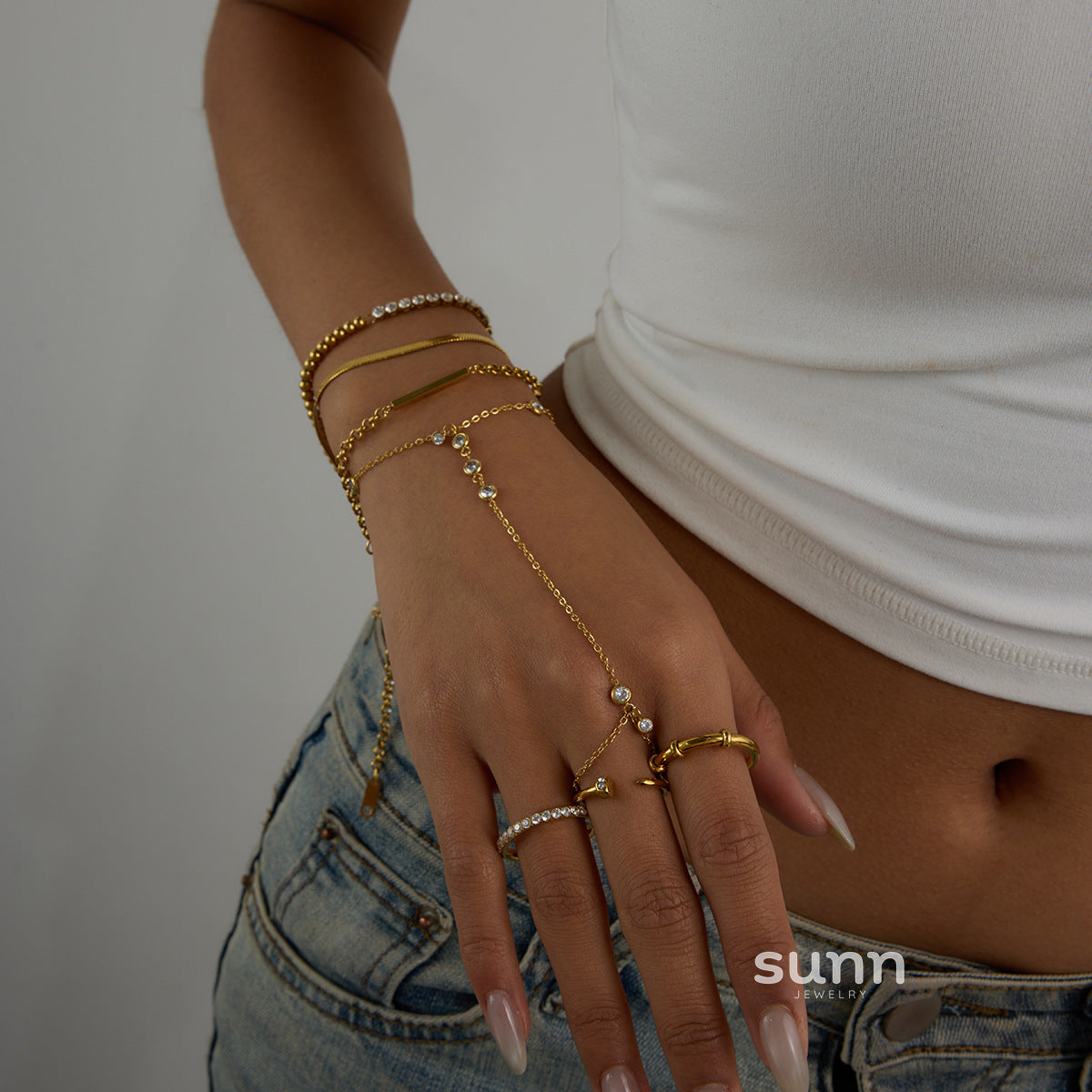 Mihira Geometric Steel Ring [6YCDJM44]