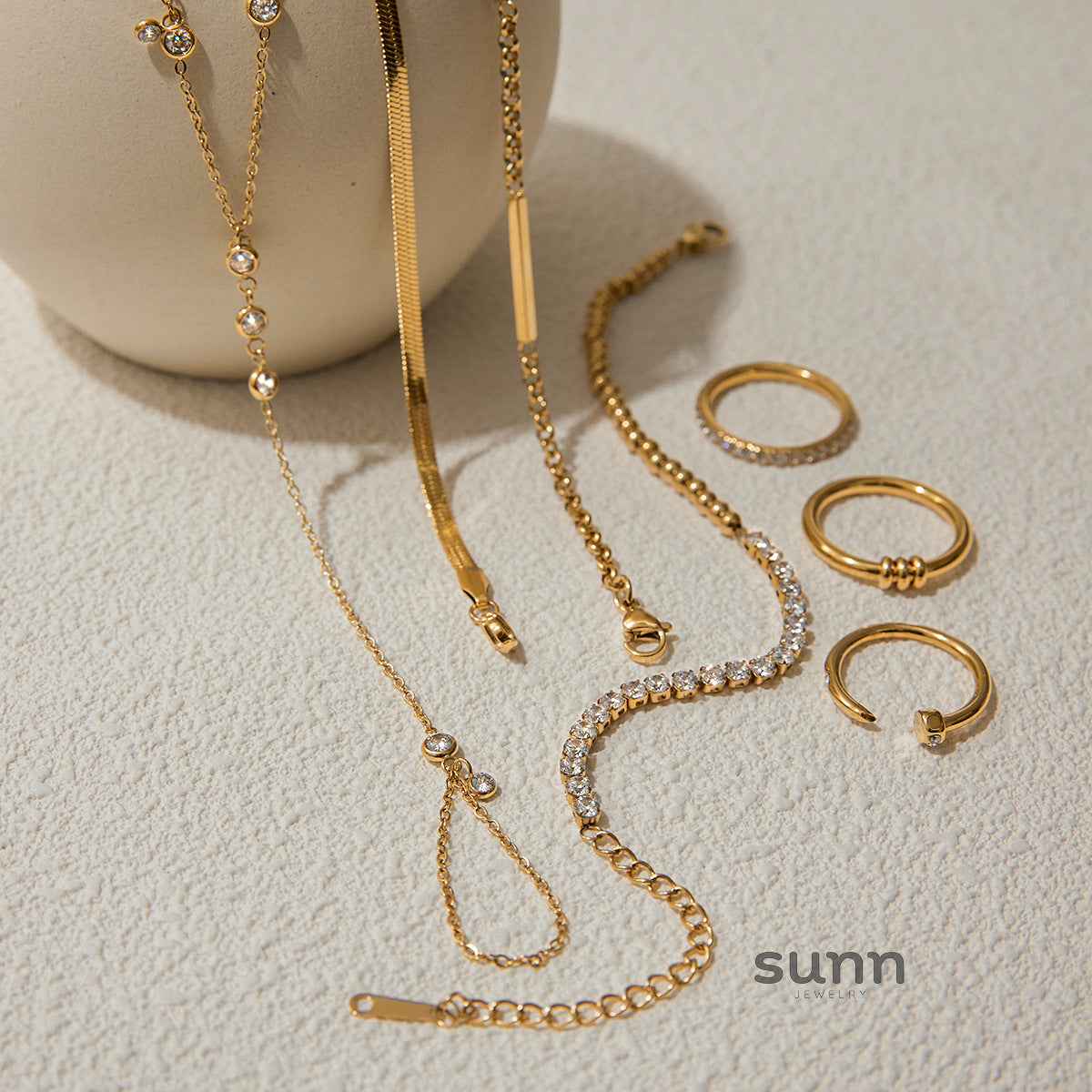 Mihira Geometric Steel Ring [Z9F04R49]