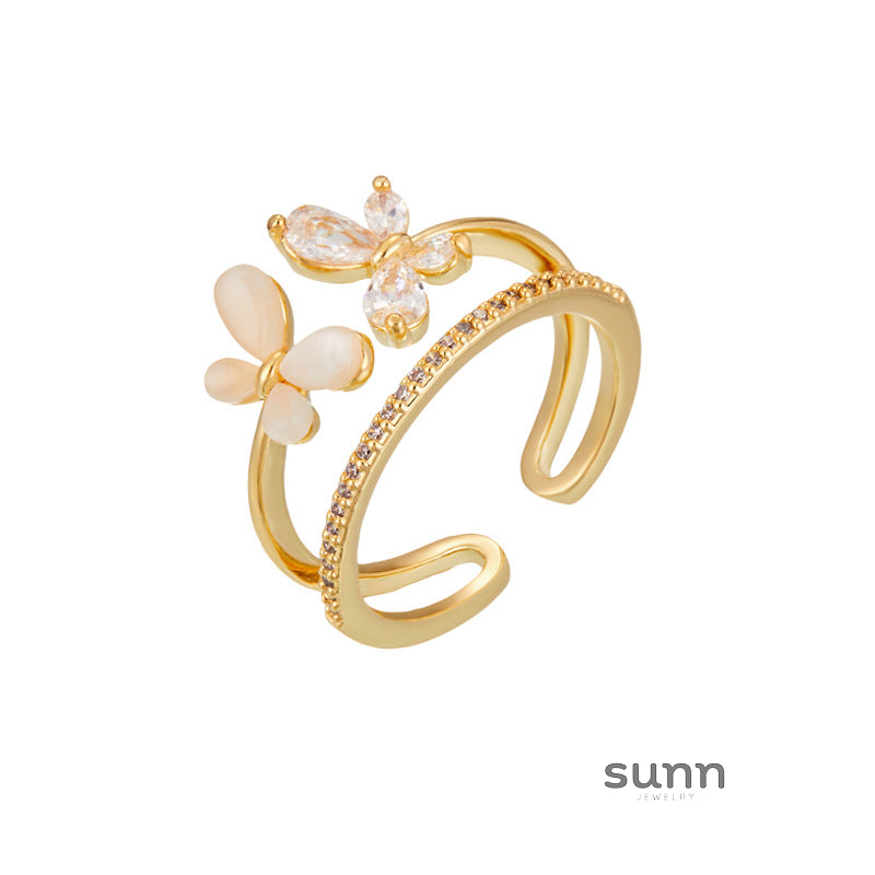 Mikaela Butterfly Cat Eye Ring [62Y19BFT]