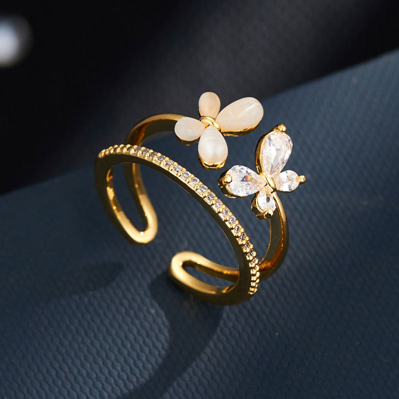 Mikaela Butterfly Cat Eye Ring [D5CXI82F]