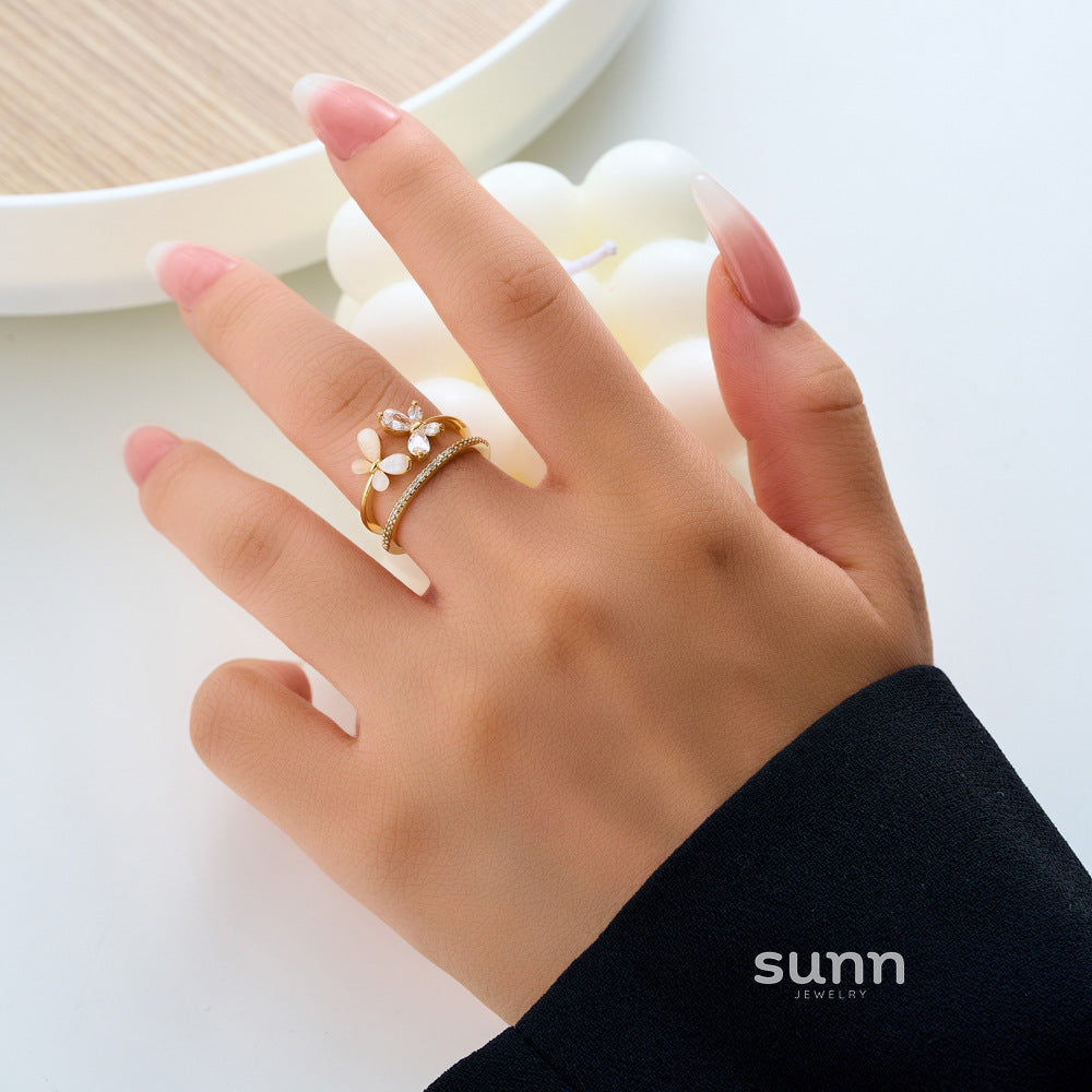 Mikaela Butterfly Cat Eye Ring [D5CXI82F]