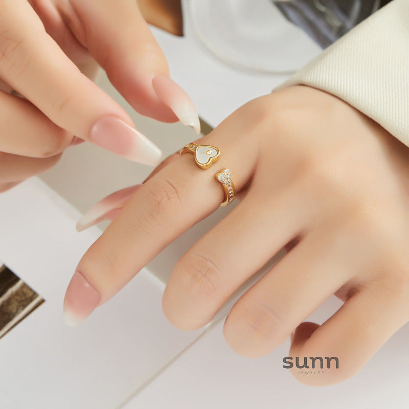Mikaela Dual Heart Open Ring [K6MXEXRQ]
