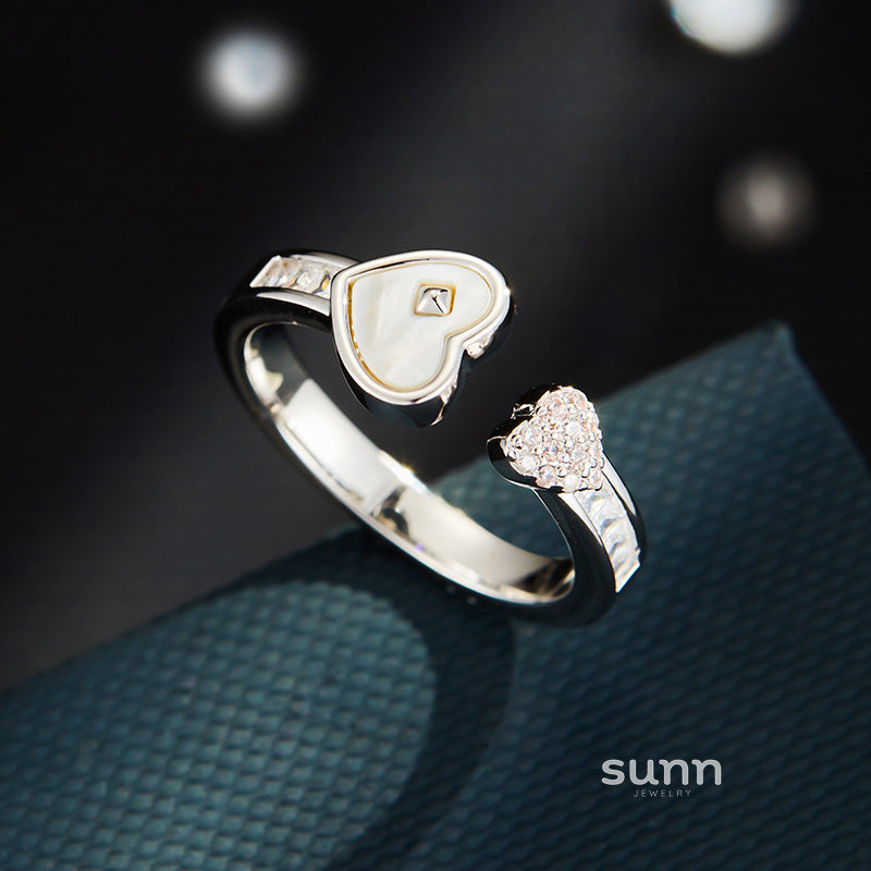 Mikaela Dual Heart Open Ring [RTHUP8VQ]